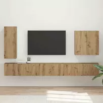 TV staliukas TV sieninio kabineto komplektas 6 pcs Amatininkų ąžuolas