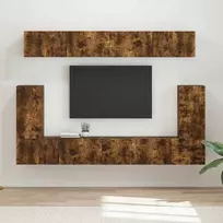 TV staliukas TV spintelių komplektas 5 pcs Rūkyta ąžuolas Apdirbta mediena