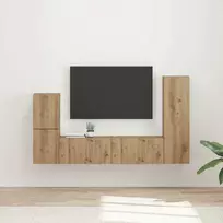 TV staliukas TV spintelių komplektas 4 pcs Amatininkų ąžuolas