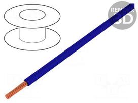 Wire | H05V-K | stranded | Cu | 0.75mm2 | ultramarine blue | PVC | 250m