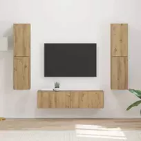 TV staliukas TV spintelių komplektas 6 pcs Amatininkų ąžuolas