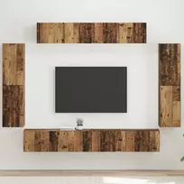 TV staliukas Televizoriaus spintelė 8 pcs Senas medis