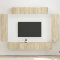 TV staliukas Televizoriaus spintelė 8 pcs Sonoma ąžuolas