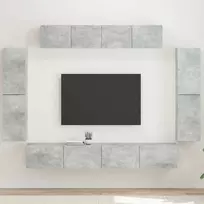 TV staliukas Televizoriaus spintelė 8 pcs Betono pilka