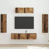 TV staliukas Televizoriaus spintelė 5 pcs Senas medis