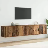 TV staliukas Sieninio televizoriaus kabineto komplektas 2 pcs