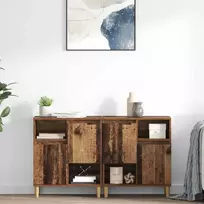 Šoninės lentynos 2 vnt. Senovinis medis 60 x 35 x 70 cm