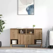 Šoninės lentynos 2 vnt. Amatininkų ąžuolas 60 x 35 x 70 cm