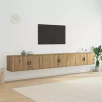 TV staliukas Sieninio televizoriaus kabineto komplektas 3 pcs