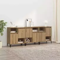 Šoninės lentynos 3 vnt. Amatininkų ąžuolas 60 x 35 x 70 cm