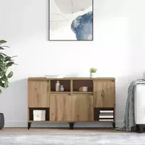Šoninės lentynos 2 vnt. Amatininkų ąžuolas 60 x 35 x 70 cm