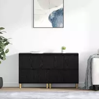 Šoninės lentynos 2 vnt. Juodas ąžuolas 60 x 35 x 70 cm