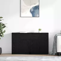 Šoninės lentynos 2 vnt. Juodas ąžuolas 60 x 30 x 70 cm