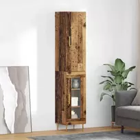Aukštas spintelė 2 vnt. Senovinis medis 34,5 x 34 x 180 cm