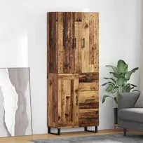 Aukštas spintelė 2 pcs Senovinis medis 69,5 x 34 x 180 cm