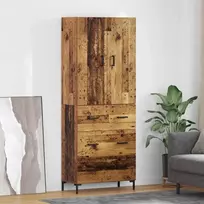 Aukštas spintelė su stalčių Senovinis medis 69,5 x 34 x 180 cm