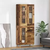 Aukštas spintelė su stalčių Senovinis medis 69,5 x 34 x 180 cm