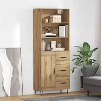 Aukštas spintelė 2 vnt. Amatininkų ąžuolas 69,5 x 34 x 180 cm