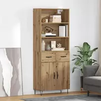 Aukštas spintelė 2 vnt. Amatininkų ąžuolas 69,5 x 34 x 180 cm