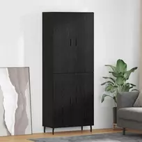 Aukštas spintelė 2 vnt. juoda ąžuolo 69,5 x 34 x 180 cm