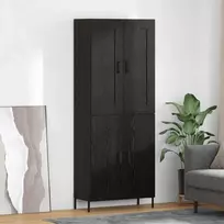 Aukštas spintelė 2 vnt. Juodas ąžuolas 69,5 x 34 x 180 cm
