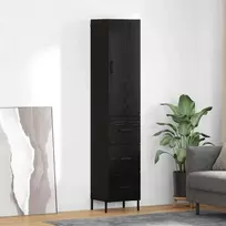 Aukštas spintelė su stalčių Juodas ąžuolas 34,5 x 34 x 180 cm
