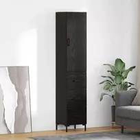 Aukštas spintelė su stalčių Juodas ąžuolas 34,5 x 34 x 180 cm