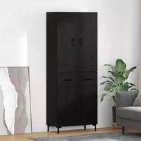 Aukštas spintelė su stalčių Juodas ąžuolas 69,5 x 34 x 180 cm