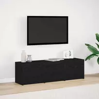 TV staliukas TV spintelė su LED su stalčių Juodas Ąžuolas 140 x 34 x 40 cm