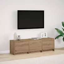 TV staliukas TV spintelė su LED su stalčių Meistrų ąžuolas 140 x 34 x 40 cm