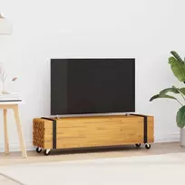TV staliukas Televizoriaus stovas Ruda 110 x 30 x 30 cm Kieto teka medžio