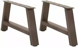 Kavos staliuko kojelės, A formos, 2 vnt., 60x(30-31) cm, plienas