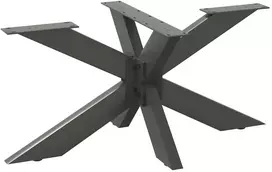 Kavos staliuko koja, voro formos, antracito spalvos, 98x58x(42-43) cm, plienas