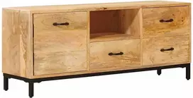 TV staliukas Televizorių stovai Ruda 110 x 30 x 46 cm Kietas mango medis