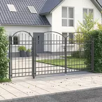 Sodo tvorelės vartai su arkiniu viršumi Assen Pilka Plienas