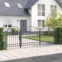Sodo tvorelės vartai su arkiniu viršumi Assen Pilka 4 x 1,25 m
