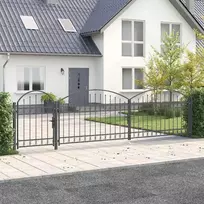 Sodo tvorelės vartai su arkiniu viršumi Assen Pilka 500 x 75 cm