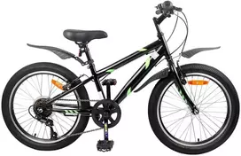 Vaikų Dviratis 24 Colių 6-Speed 8-12 metų Juodas