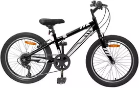 Kalnų Dviratis 24 Colių 6-Speed 8-12 metų Juoda