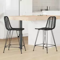 Baro Kėdė 2 pcs 44,5 x 54,5 x 97,5 cm Ratanas ir Geležis