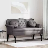 Česterfildo suolas Pilka 120,5 x 65 x 75 cm Dirbtinė oda