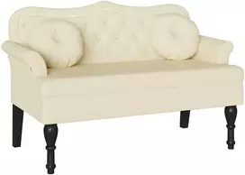 Česterfildo suolas Kreminė 120,5 x 65 x 75 cm Dirbtinė oda