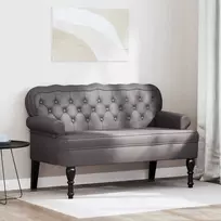 Česterfildo suolas Pilka 119,5 x 64,5 x 75 cm Dirbtinė oda