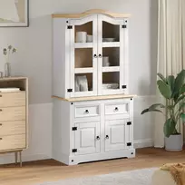Kabalas Corona Balta 100 x 48,5 x 179 cm Kietos pušies mediena