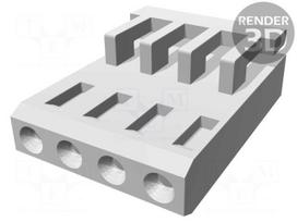 Plug | wire-board | female | AMPMODU MOD IV | 2.54mm | PIN: 4 | for cable