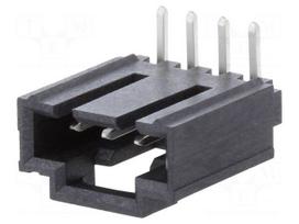 Socket | wire-board | male | SL | 2.54mm | PIN: 4 | THT | tinned | angled 90°