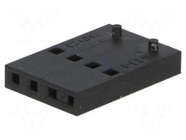 Plug | wire-board | female | C-Grid III | 2.54mm | PIN: 4 | w/o contacts