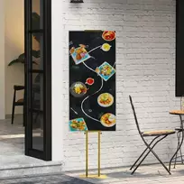 Prekybos parodos stendai Auksinė 30 x 23,5 x 210 cm Plienas