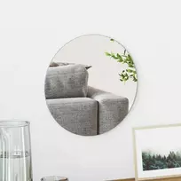 Sieninis veidrodis Apvali Ø 30 cm grūdintas stiklas