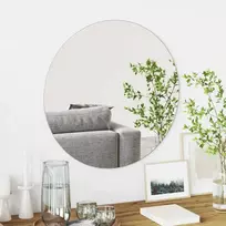 Sieninis veidrodis Apvali Ø 60 cm grūdintas stiklas